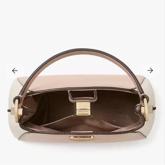 Kate Spade Chic Phoebe Mini Top Handle Crossbody Bag Purse NWT Beige Cream NEW - Picture 9 of 11